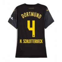 Borussia Dortmund Nico Schlotterbeck #4 Bortatröja Kvinnor 2024-25 Korta ärmar